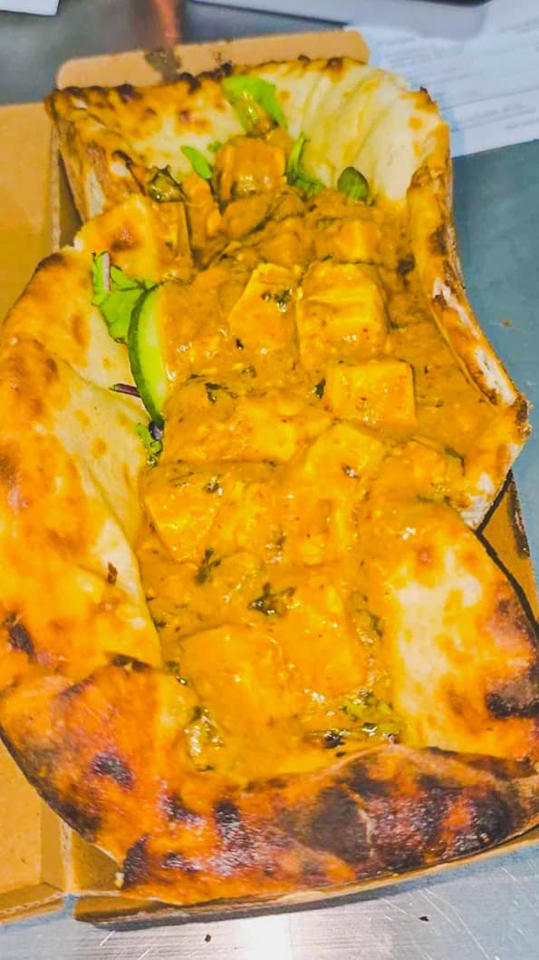Paneer Malai Methi served inside fresh naan at Punjabi Bytes