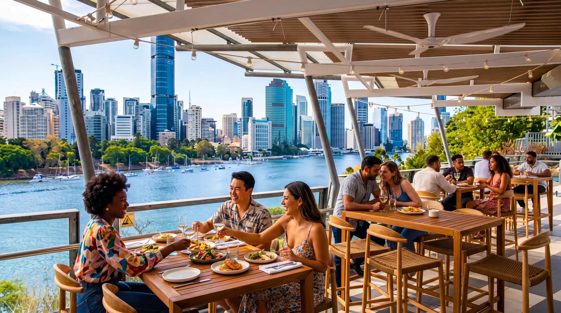 Kangaroo Point dining and river views, Brisbane