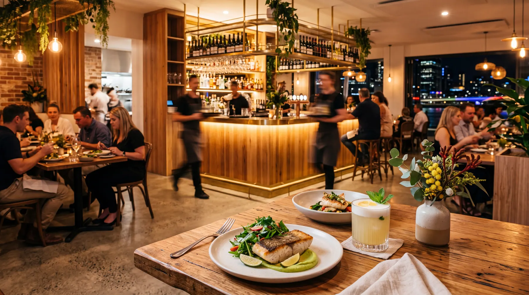 Seafood dining in Brisbane — representative imagery